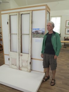 Murray Massey with his verandah doors. 