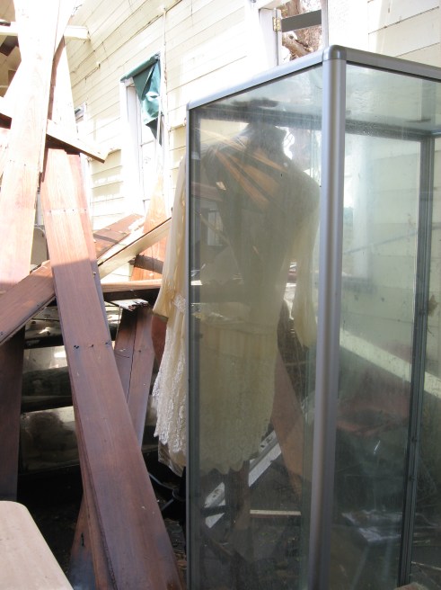 Salvaging of the 1927 Wedding Dress after Yasi