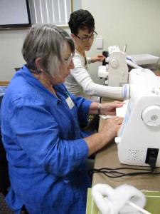 Textiles Workshop - Day Two. Georgia Grier and  Jan Partridge. (Image courtesy of Karen Barrett)