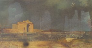 Water stained print damaged in Winton fire.